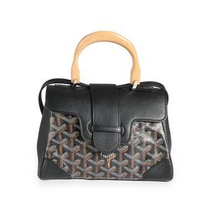 Goyard Black Goyardine Mini Saigon Bag